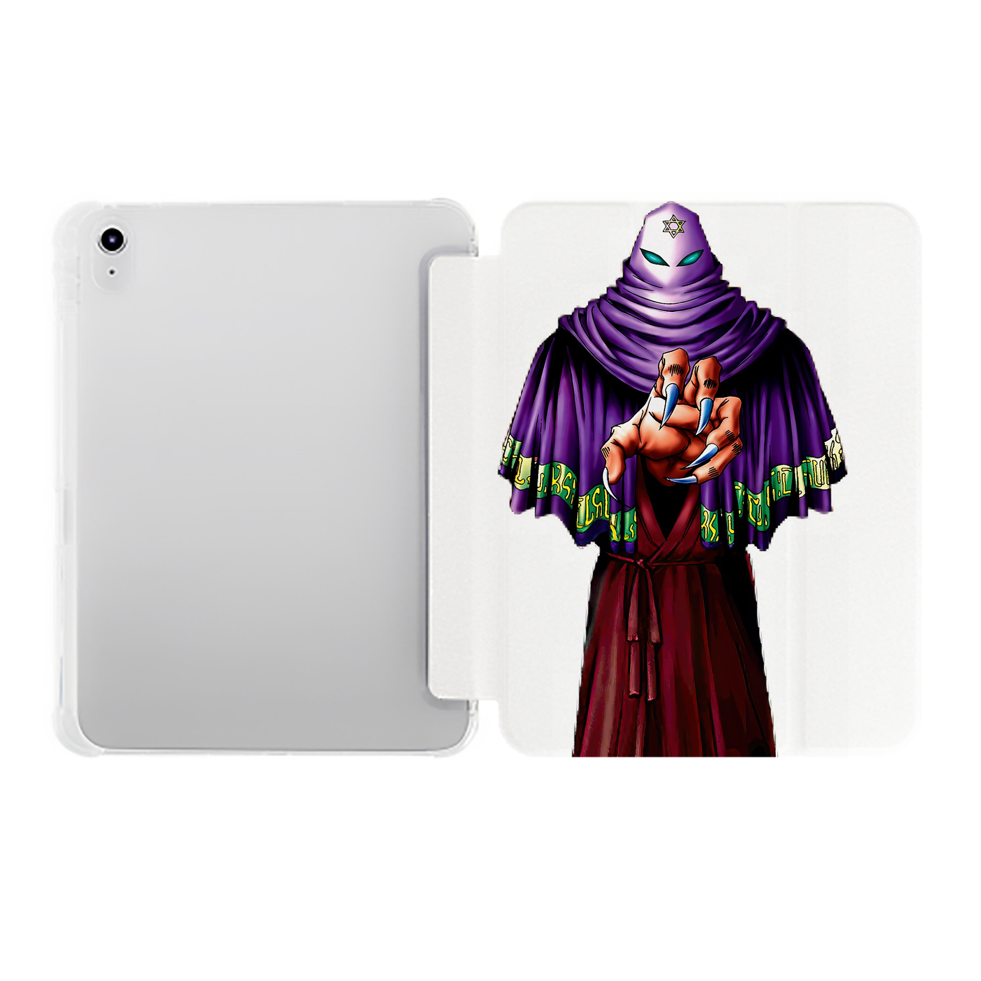 （画像用） 遊☆戯☆王 Yu-Gi-Oh! IPad ケース ペン収納付き 三つ折りスタンド PUレザー×シリコン 対応機種9.5/10.5/10.9インチ